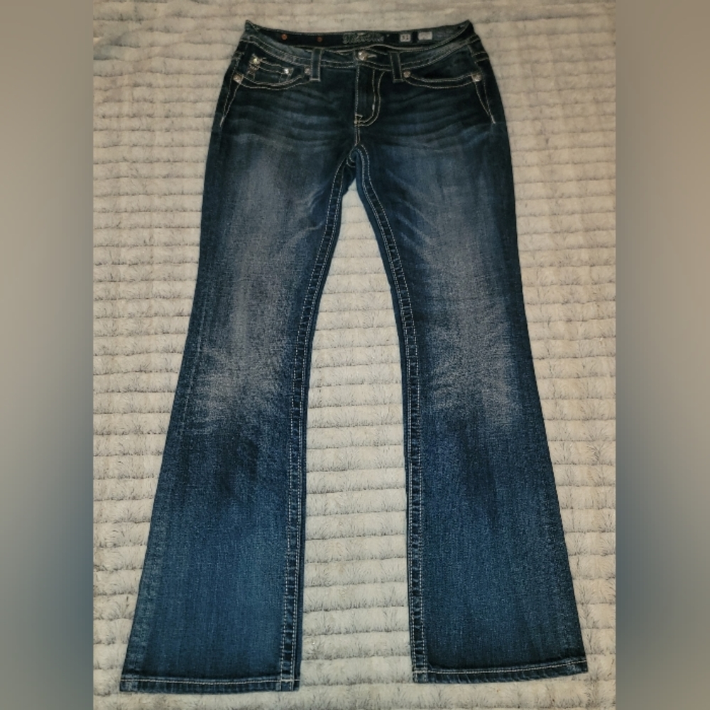 AWESOME MISS ME SIGNATURE BOOT JP7053B BLING JEANS